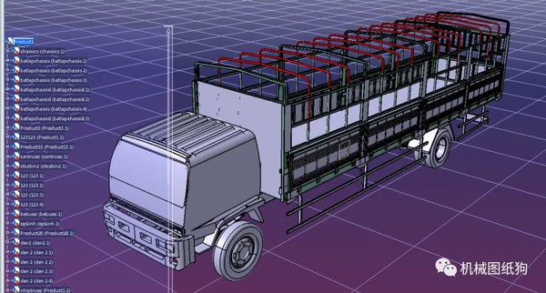 【其他车型】isuzu五十铃商用卡车简易模型3d图纸 catia v5设计