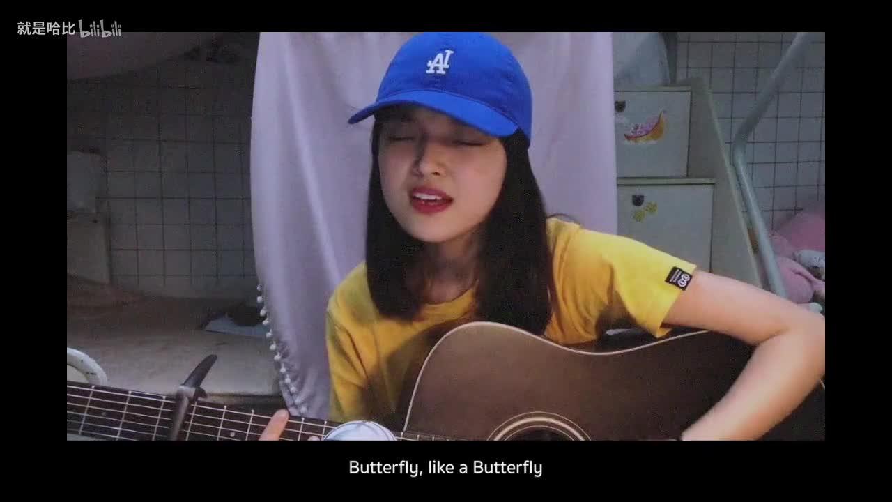 女孩甜美弹唱 butterfly - 防弹少年团 bts | 附吉他谱