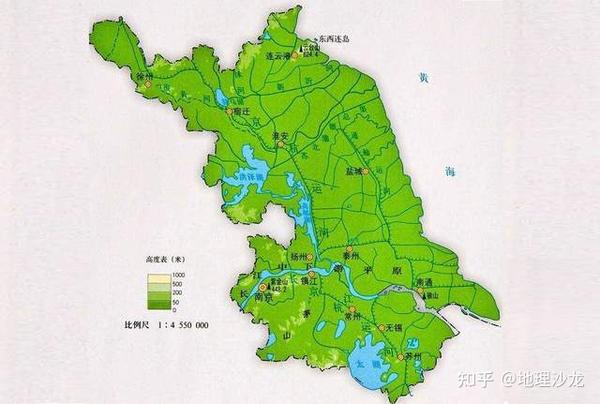 江苏省地形图