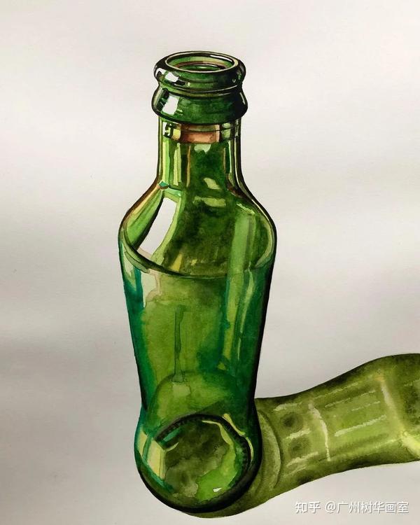 色彩如何画好玻璃质感?看似简单实则超难的玻璃瓶如何画!