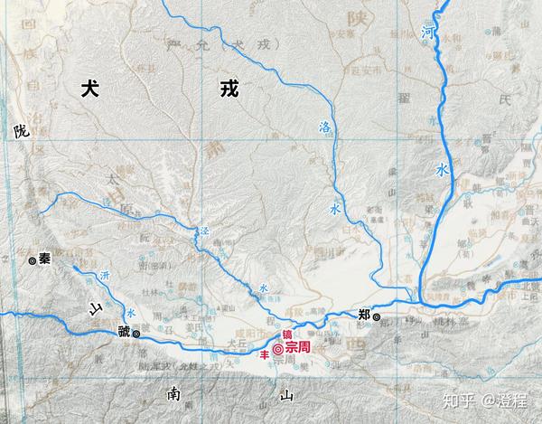 郑国和虢国在周的分封格局中,分居渭河平原两端