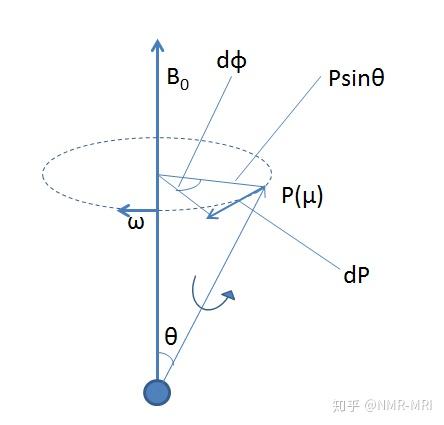 拉莫尔进动两边同时除以dt,则有:dp/dt=psind/dt=