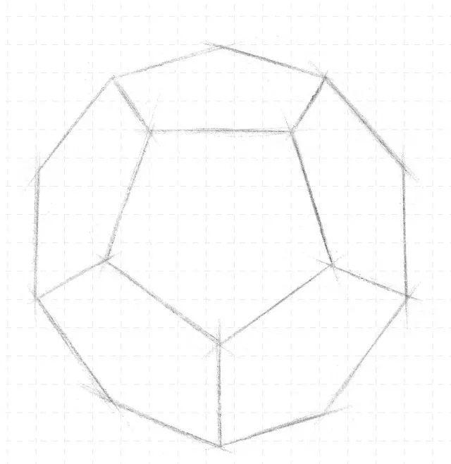 素描入门 正十二面球体的画法步骤分析