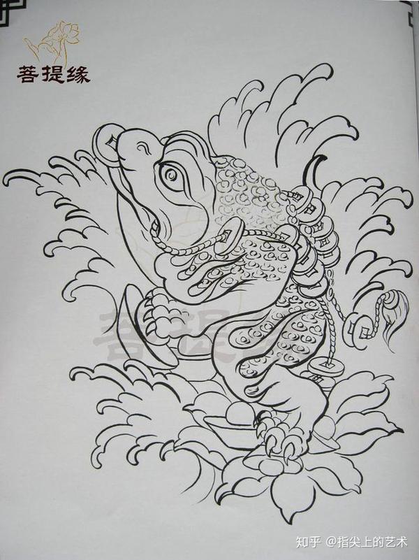 我是雕刻师,菩提缘祥瑞纹身雕刻素描手稿(第二十期)