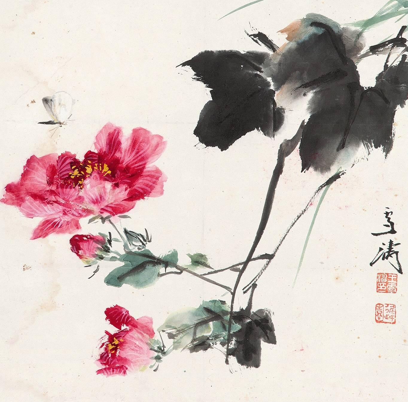 受教于多位国画大师作品取材广泛现代小写意花鸟名家王雪涛