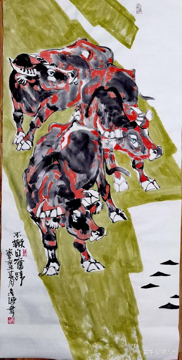今言画牛一人,画家金石(石金库)作品欣赏!