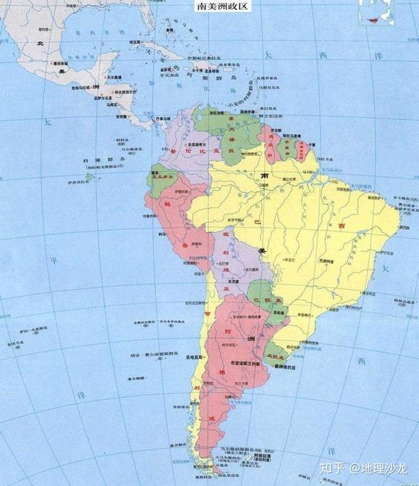 美洲的区域划分:北美,北美洲,中美洲,南美洲和拉丁美洲的关系