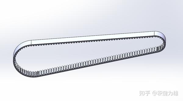 用迈迪工具集画圆弧齿同步带,传动比为1比1,设计参数如下图,生成的