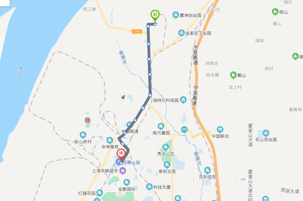 安徽马鞍山火车站3路公交车路线:首末班:06:00-21:40:向山→向山街