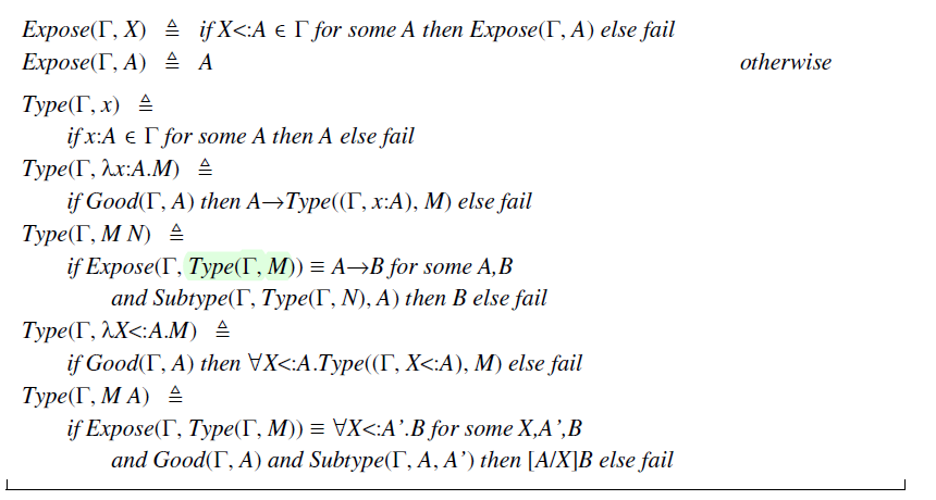 subtyping type inference