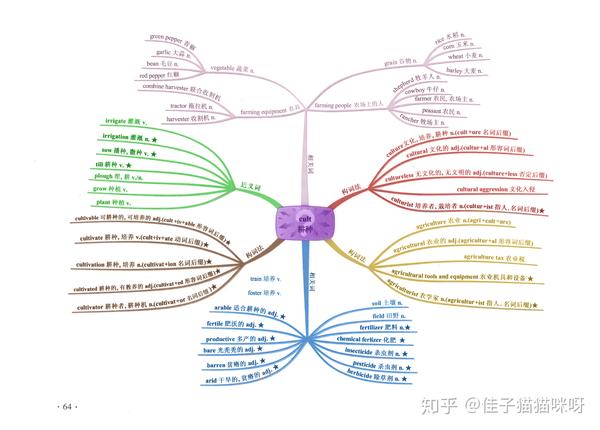 英语词根词缀思维导图-c