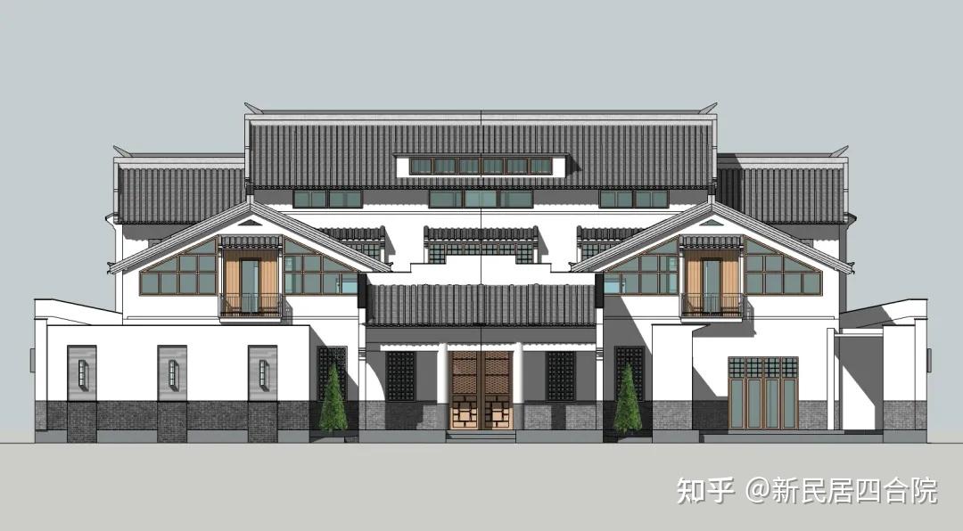 1 人赞同了该文章新中式四合院建筑师新民居四合院