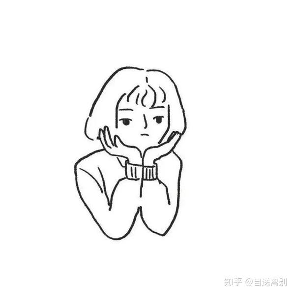 有没有类似这样白底简单黑色线条的人物图片作壁纸或者头像?