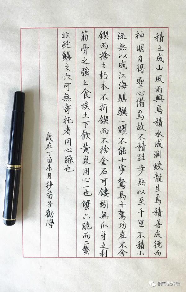 白居易《琵琶行》片段手写钢笔字笔友钢笔书法习作欣赏