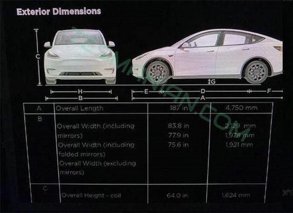 特斯拉modely参数曝光比model3更大第三排座椅有用吗