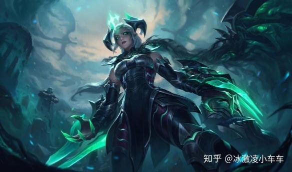 lol破败军团皮肤原画希瓦娜眼冒绿光凶神恶煞