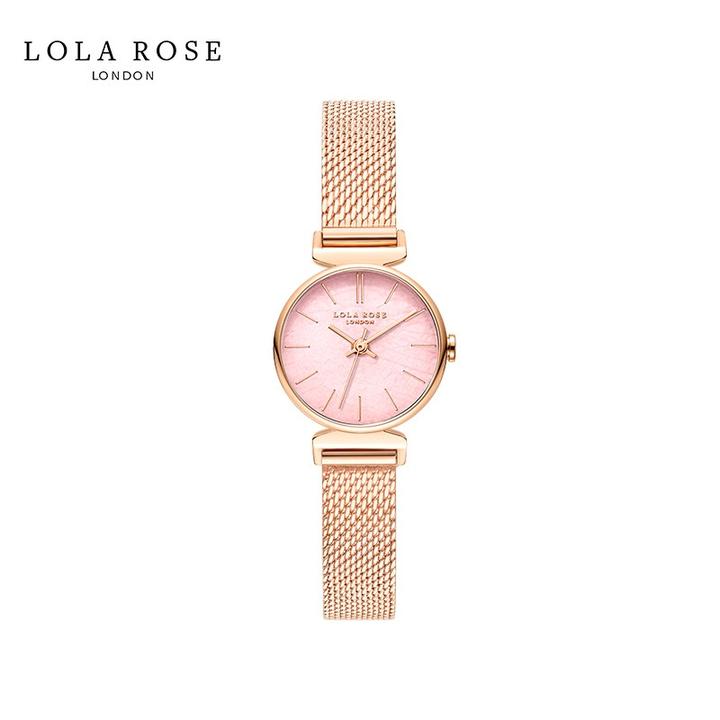 lola rose手表女英国时尚防水石英女士手表粉晶小金表