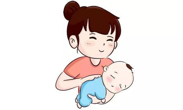 妈妈要帮助宝宝拍嗝,此时应采取竖抱的姿势,让宝宝趴在妈妈的胸口