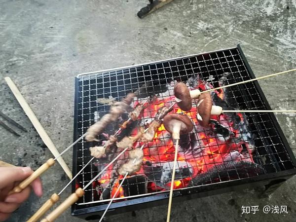 一个小小的烧烤架,为了满足小时候过家家摆的砖头瓦片"灶台"的遗憾吧