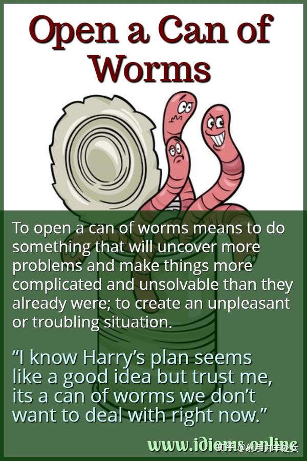 "open a can of worms"是啥意思?