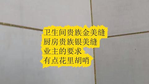 卫生间贵族金美缝,厨房贵族银美缝,美缝效果图 赞同 添加