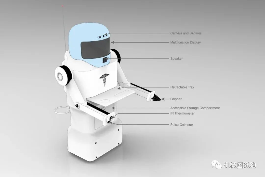 【机器人】普通护理机器人外观造型3d图纸 solidworks