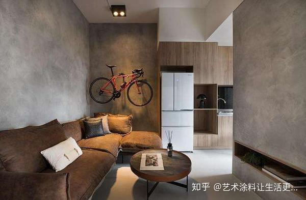 工业风复古仿水泥漆施工方法---河南郑州家装水泥漆效果图