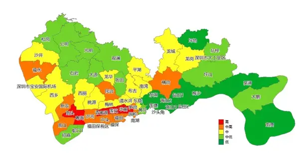 更集中在 福永,西乡,新安,南头,粤海,莲花,横岗,平湖,龙城,龙岗,坪山