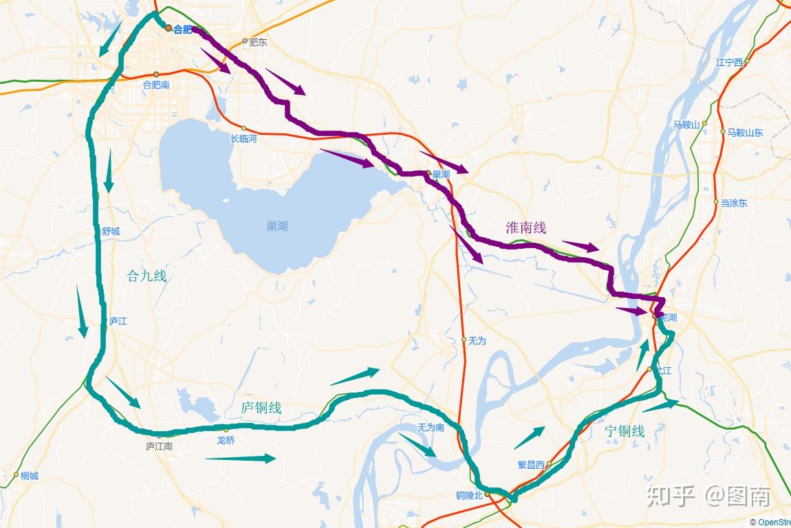 k8521次列车由合肥始发,经合九线,庐铜线,宁铜线终到芜湖,总里程256km