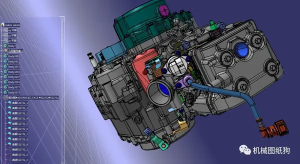 【发动机电机】ktm 250摩托车发动机模型3d图纸 step格式