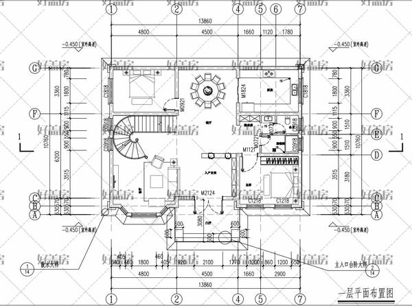 13x10米农村建房图纸