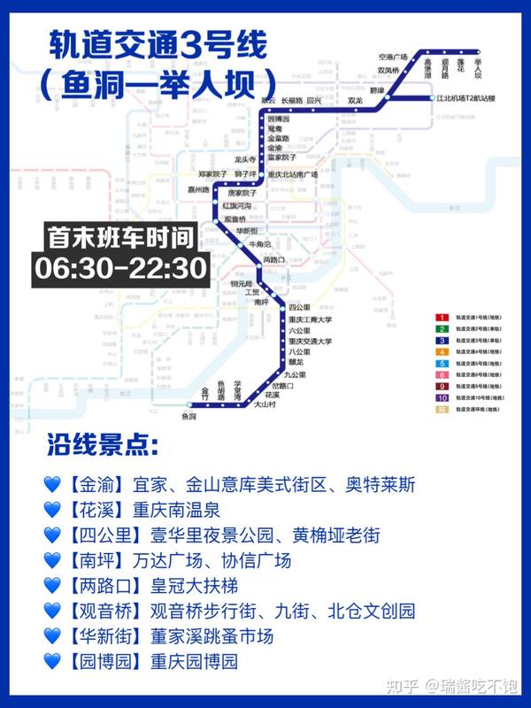 重庆本地人看了都说的轻轨沿线景点地图