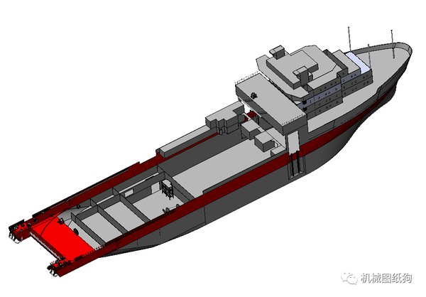 【海洋船舶】navio de工程船舶模型3d图纸 solidworks设计 附stp