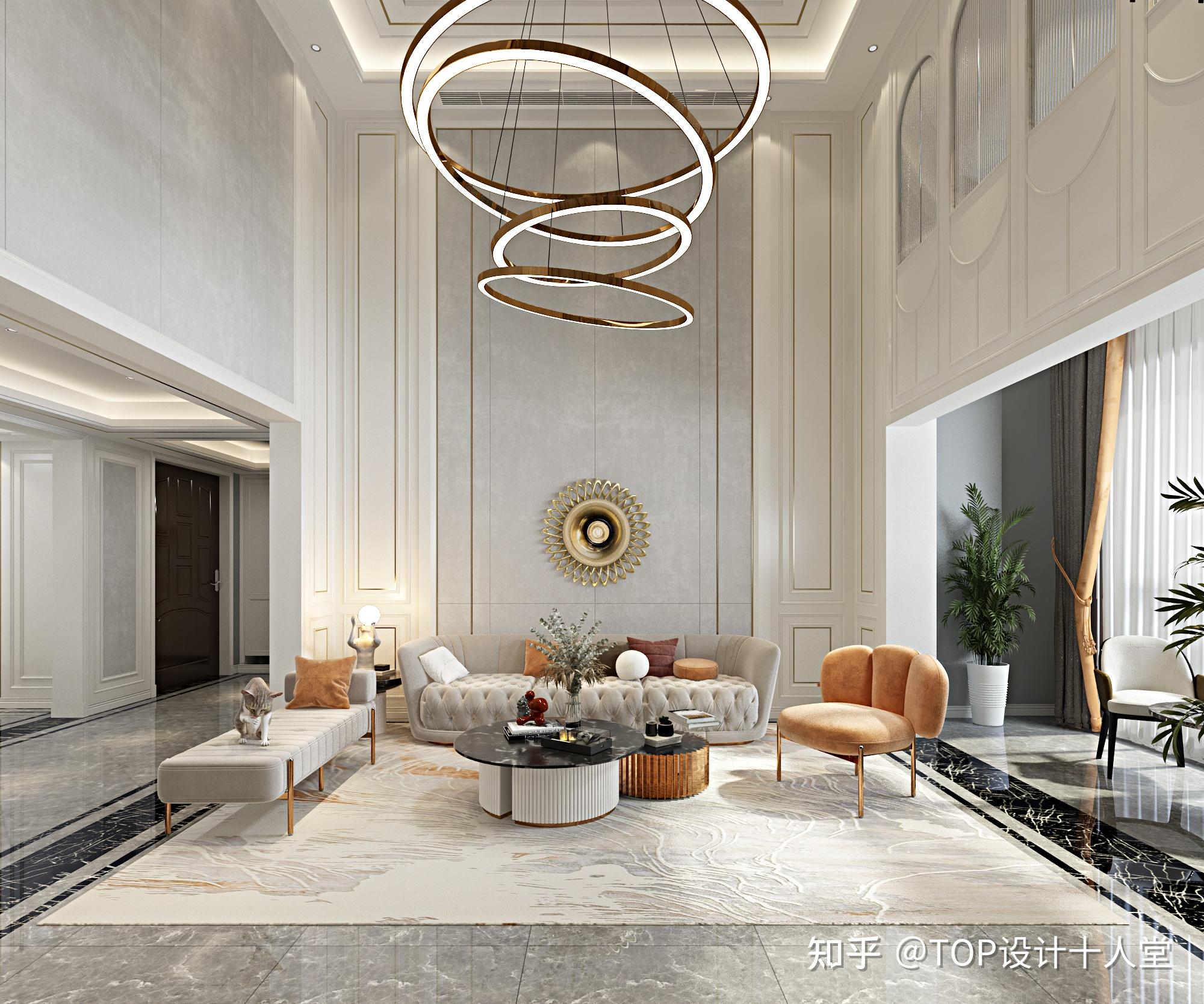 长沙原创·低调奢华的独栋别墅挑空客厅设计分享 知乎