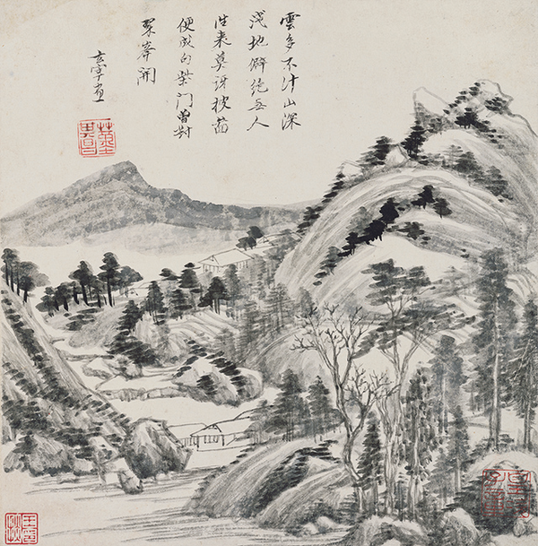 董其昌,仿古山水册&amp;lt;局部&amp;gt;,1617,上海博物馆