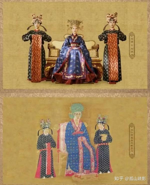 个临朝称制的皇后刘娥,这次刘涛的定妆照高度的还原了当时的妆容习惯