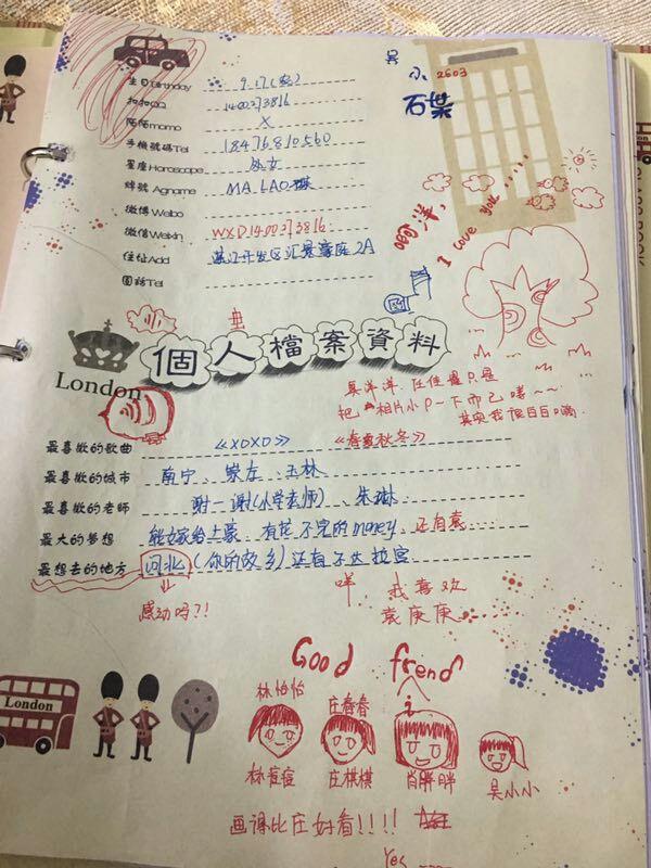 学生时代的同学录你们都留了些什么