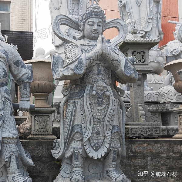 制作韦陀菩萨石像造型加工韦陀石雕像图片