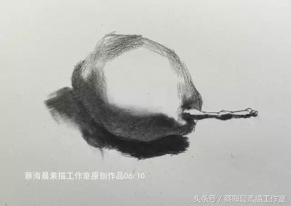 蔡海晨素描步骤稿11素描鸭梨的画法