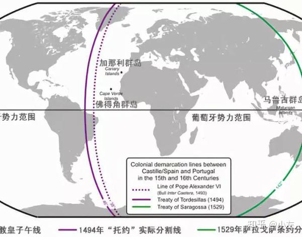 如果继续按照教皇子午线的套路玩下去,当时的巴西应该是西班牙的地盘