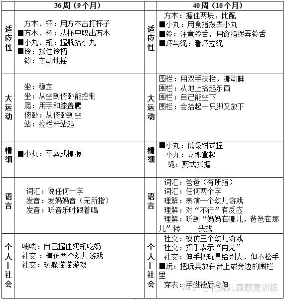 gesell发育量表(格赛尔发育量表)