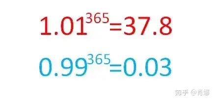 社交媒体上有一个著名的励志公式 你每天成长1,一年后,你就成长了