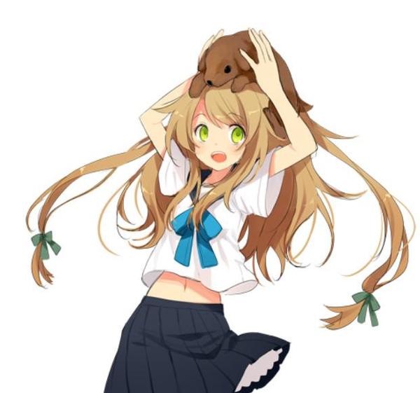 动漫美图欣赏:校园风系列,人见人爱,花见花开的活泼少女!