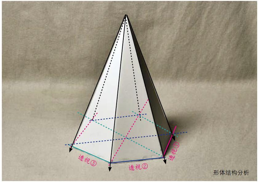自学素描零基础入门必看六棱锥的结构素描作画步骤
