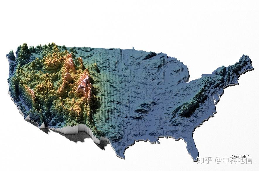 美国3d地形图
