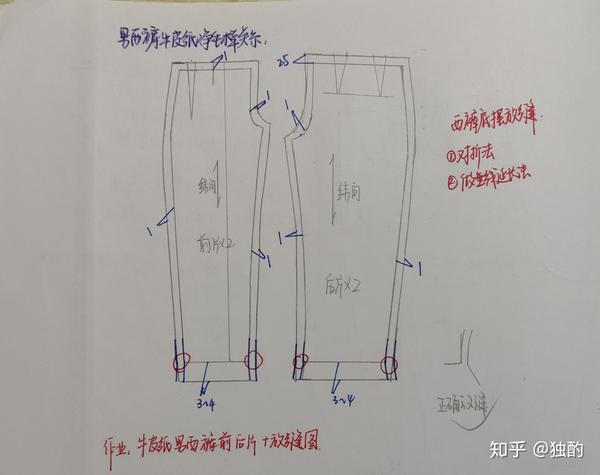 男西裤制版笔记