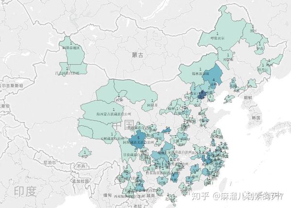 中国世界遗产的空间分布