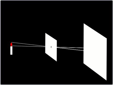 用scratch模拟"小孔成像"实验,掌握光的直线传播原理. 光的反