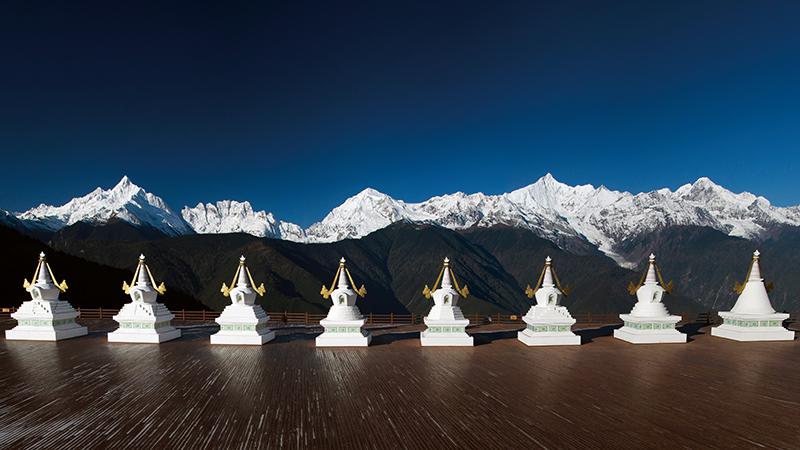 图:飞来寺梅里雪山观景台晚上:飞来寺酒店【第6天小贴士】1,金沙江