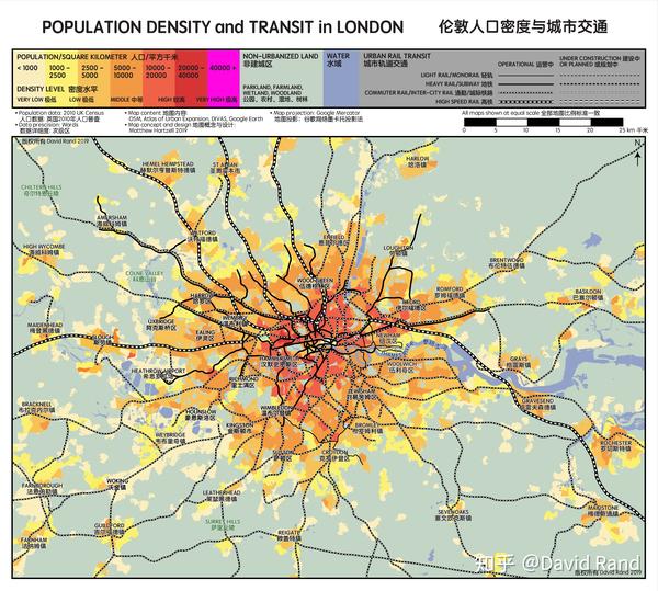 第11图:《伦敦人口密度与城市交通》